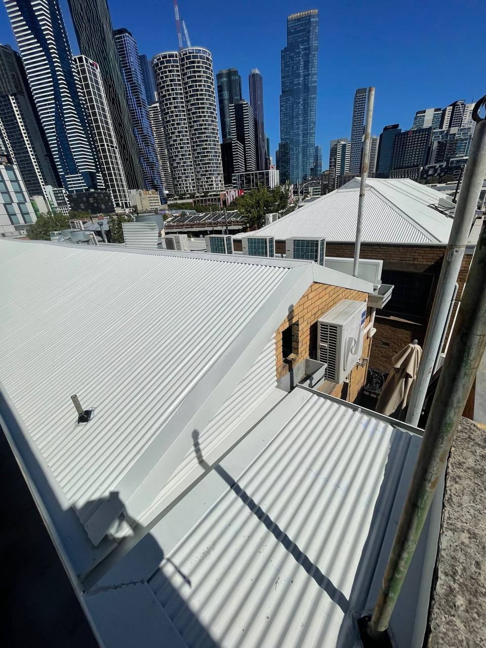 New Colorbond roof installation in Melbourne CBD